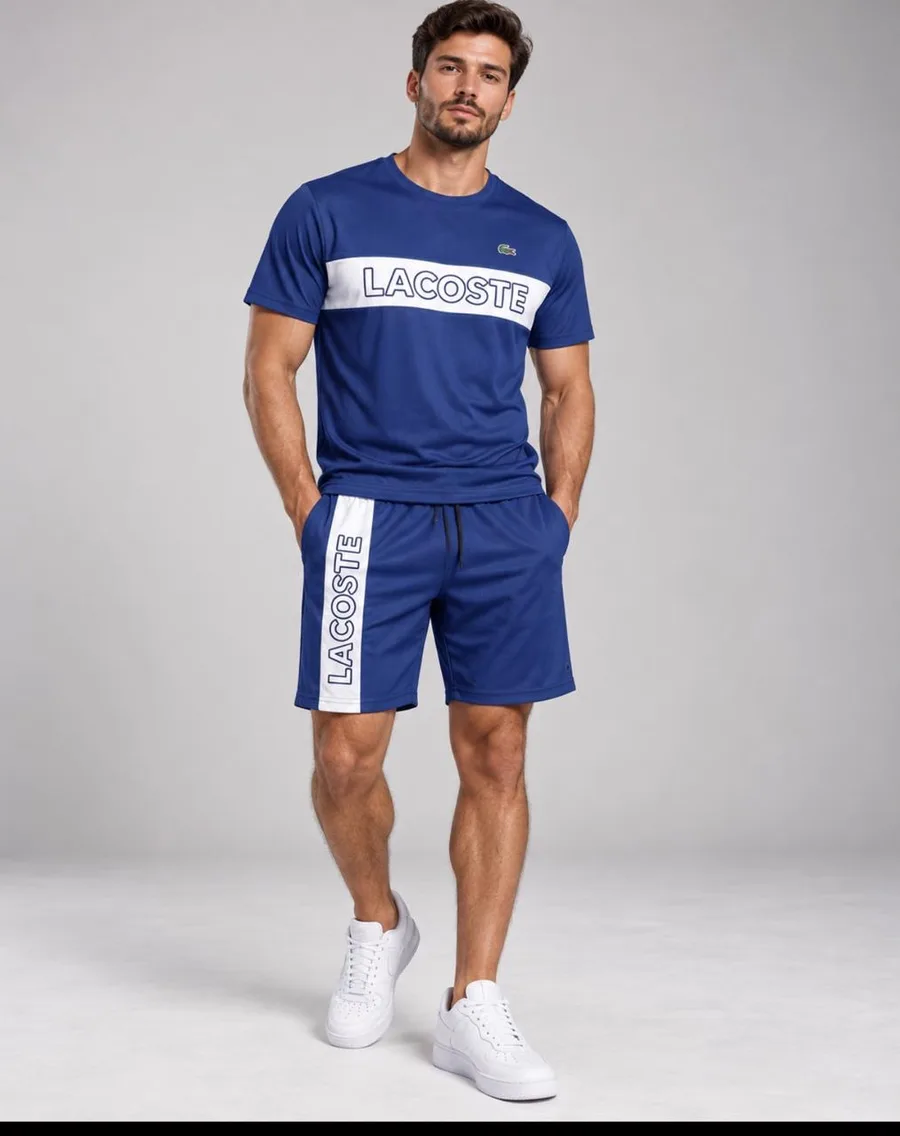 Conjunto Lacoste azul-marinho